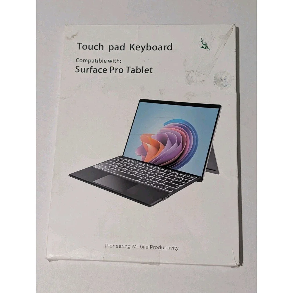 Beesufar Surface Pro Keyboard Bluetooth Type Cover Backlit Touchpad New